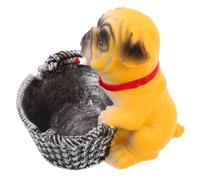 POPETPOP Cenicero De Resina Forma De Perro Creativo Accesorio Decorativo Único para Oficina y Hogar Diseño De Animales De Dibujos Animados Almacenamiento Divertido para Mesa