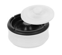 POPETPOP Cenicero Inteligente Eléctrico Portátil para Coche y Hogar, Purificador De Aire Sensor Automático, Gran Capacidad, Color Blanco Marfil, Adecuado para Interiores y Oficina