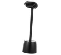 POPETPOP Cepillo de Aseo para Gatos y Perros Masajeador y Quita Pelos de Abs Seguro Herramienta de Limpieza y Desenredado para Mascotas Juguete Interactivo Negro