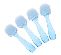 POPETPOP Cepillo Limpiador de Uñas de Nylon Mango Cómodo, Paquete de 4 Piezas para Manicura y Lavado Facial, Herramienta Práctica para Eliminar Polvo