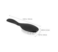 POPETPOP Cepillo para Pelucas Sintéticas 2 Unidades con Alambre de Acero Negro Antiestático Mango Ergonómico y Almohadilla Acolchada para Masaje Desenredado Suave Portátil para Cabello