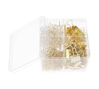 POPETPOP Chinchetas Transparentes y Clips para Papeles de Oficina para Organizar Libros y Álbumes de Recortes
