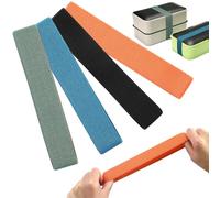 POPETPOP Cintas Elásticas para Fiambreras de Nylon, Juego de 4 en Colores Surtidos, Ideales para Loncheras Escolares y Picnics