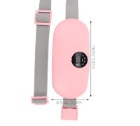 POPETPOP Cinturón Calentador Menstrual Eléctrico Recargable para Aliviar Calambres Almohadilla Térmica Portátil para Vientre con Masaje Abdominal y Calentamiento Rápido Color Rosa Talla