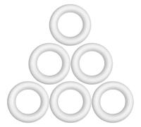 POPETPOP Círculos de Espuma para Manualidades 6 Unidades 10X1,5 CM sin Pintar, Ideales para Adornos y Proyectos Artesanales