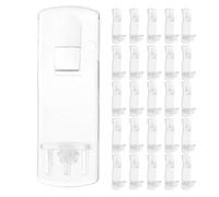 POPETPOP Clavijas Transparentes para Estantes 30 Piezas Soportes de Plástico Curvos Rectangulares 51X175X22 MM para Muebles y Armarios Soporte Resistente para Organización de Cocina y