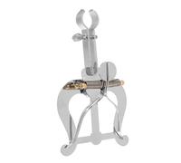 POPETPOP Clip de bocina portátil clip de música viajero Marchando abrazadera en lira abrazadera de música de trompeta Clamp de música viajero reemplazo de lira de trompeta Metal Plata