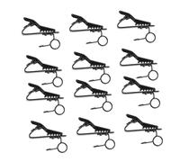 POPETPOP Clip De Micrófono Metálico Para Solapa Anillo De 8,5 Mm, 12 Unidades Paquete, Diseño Resistente De Hierro Negro Para Videoconferencia, Grabación y Karaoke