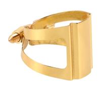 POPETPOP Clip para Ligadura de Saxofón Alto, Abrazadera de Boquilla de Latón, Sujetador para Saxofonistas en Ensayos y Recitales