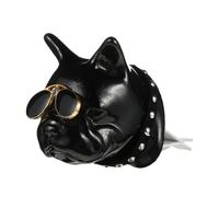 POPETPOP Clip para Rejilla de Ventilación Forma de Cabeza de Perro Negro, Ambientador para Coche de Yeso, Decoración Interior y Decoracion Verano para Accesorios de Coche