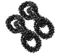 POPETPOP Clip para Zapatos de Mujer Diseño Delicado de Vidrio Negro, Práctico y Ligero, Adecuado para Uso Diario y Bodas, de Accesorios Decorativos