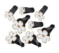 POPETPOP Clips Fácil Instalación para Coche Forma de Margarita de Ventilación Blanco, Set de 8 Piezas y Ambientador para Celebración Verano para Decoración Interior