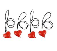 POPETPOP Clips para Cochecito de Ñiño en Forma de Corazón, 4 Piezas Rojas, Pinzas Multifuncionales para Mantas y Juguetes, Portamantas Seguros y Suaves para Recién Nacido, Accesorios