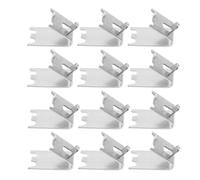POPETPOP Clips para Estantes de Congelador y Refrigerador 12 Piezas Acero Inoxidable 15 MM Soportes Metálicos Resistentes para Gabinetes y Repuestos Uso Doméstico y Comercial