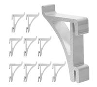 POPETPOP Clips para Estantes de Refrigerador 10 Piezas Ganchos de Aluminio para Congelador Soporte Duradero en Congeladores Verticales