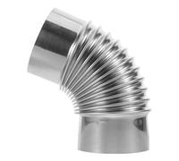 POPETPOP Codo de Chimenea de Acero Inoxidable 45 Grados Tubo Resistente y Portátil para Estufas de Leña Calefacción Rural y Camping Accesorio Duradero para Tubos de Estufa Exterior