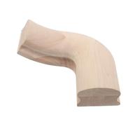 POPETPOP Codo de Pasamanos para Escalera de Madera de Caucho 45x75 Cm Izquierda, Conector Angular Seguro para Barandilla, Accesorio de Esquina para Montaje y Transición en Barandillas