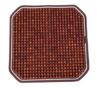 POPETPOP Cojín De Asiento De Madera Transpirable Para Verano 40x40 Cm Naranja, Almohadilla Multiusos Para Silla De Oficina y Coche, Accesorio Refrescante Para Uso Casa y Oficina