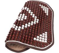 POPETPOP Cojín de Asiento para Coche Cuentas de Madera, Antideslizante y Masaje Relajante, Adecuado para Camión y Silla, Material Natural y Transpirable
