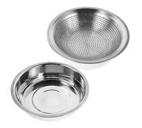POPETPOP Colador para Cocina de Acero Inoxidable Diseño de Doble Capa, Cuenco Grande y Conveniente para Lavar Verduras y Almacenar Alimentos Cocina