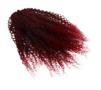 POPETPOP Coleta Rizada Ajustable con Cordón Extensión Sintética de Fibra Resistente al Calor Color Degradado T1B/Bug Postizo de Coleta Pequeña y Voluminosa para Mujeres y Niñas Uso