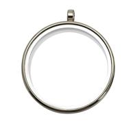 POPETPOP Colgante de Collar Redondo Medallón para Foto Personalizado de Acero Inoxidable Diseño Abierto y Tornillo, Colgante Flotante para Mujer en Fiestas y San Valentín, 20mm