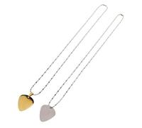 POPETPOP Colgantes de para Guitarra de Acero Inoxidable Collar Diseño Simple y Ligero, 2 Piezas, Obsequio Adecuado para Guitarristas y Amantes del Arte Sonoro