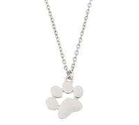 POPETPOP Collar Colgante de Pata de Perro en Aleación de Plata para Mujer, Gargantilla Creativa y Resistente Fino Acabado, Adecuado para Uso Diario