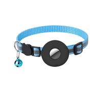 POPETPOP Collar De Gato Cuello Línea Campana Gatito Collares De Pajarita Basura Perro De Etiqueta De Aire Mascota Tunel De Gato Placa De Identidad Gato con Arco Perros Blue Nylon