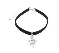 POPETPOP Collar De Serpiente Para Mujer Gótico Vintage Cadena De Clavícula Negro Corto Gargantilla Estética Para Niñas Diseño Creativo Cosplay y Uso Diario