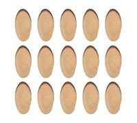 POPETPOP Color Caqui de Rodajas de Madera Ovaladas 20 Piezas para Bricolaje, Material Madera Natural Ideales para Decoración y Manualidades en Bodas