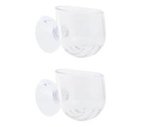 POPETPOP Comedero Acrílico para Peces Dosificador De Comida 2 Vasos para Lombrices Rojas Equipo Transparente para Acuarios