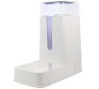 POPETPOP Comedero Automático para Mascotas Doble Cuenco de Agua y Alimento, Práctico Dispensador de Agua para Perros y Gatos, Material PP, Diseño Simple y Elegante para Uso Doméstico