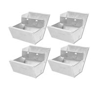 POPETPOP Comedero Metálico para Conejos y Hurones, Caja de Alimentación de Hierro Resistente, 12 Cm, Uso Agrícola y Exterior, Minimiza Desperdicio, 4 Unidades para Animales Pequeños