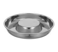 POPETPOP Comedero para Perros Pequeños y Adultos de Acero Inoxidable Diseño Doble Cara y Alimentación Lenta para Prevenir la Hinchazón y Evitar Vuelcos
