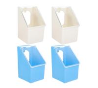 POPETPOP Comederos Automáticos para Pájaros, 4 Piezas Plásticos Colgantes para Jaulas de Ninfas y Canarios, Uso en Interiores y Voladeras