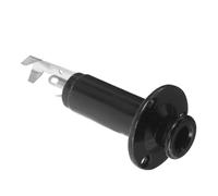 POPETPOP Conector Jack Roscado para Guitarra Eléctrica y Acústica Botón para Correa Negro Conexión Estable 1 Unidad Compatible con Tornillos Accesorio para Guitarra