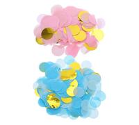 POPETPOP Confeti Redondo de Papel Rosa y Azul para Shower y Fiestas de Revelación de Género, Resistente al Desgarro y Fácil de Limpiar, Adecuado para Celebraciones Obsequios