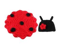 POPETPOP Conjunto de Fotografía para Bebés Unisex Disfraz de Estrellas Mariquita de Ganchillo Incluye Sombrero y Pantalón Talla Recién Nacido Adecuado para Sesiones Fotográficas de 100