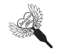 POPETPOP Conmemorativa para Mascotas Decoración De Tumba Metálica para Cementerio y Jardín