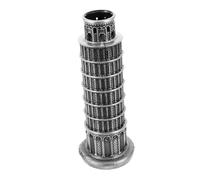 POPETPOP Construcción De Adornos Metálicos Coleccionable Torre Miniatura Recuerdos Edificio Punto De Referencia Mini Modelo De Construcción Arquitectura Propensión Plata Aleación De Zinc