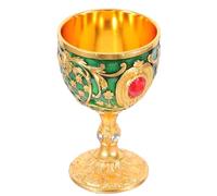 POPETPOP Copa de Cáliz de Aleación de Zinc Decorativa y Resistente a Golpes Diseño Vintage Europeo Elegante para Uso Ceremonial y Reuniones Familiares