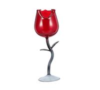 POPETPOP Copas de Vino Rojas para Bodas y Celebraciones Cristalería Romántica para San Valentín