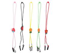 POPETPOP Cordón para Infantil Diseño de Dibujos Animados, 5 Piezas, Ajustable, Ligero y Portátil para Actividades Escolares Aire Libre
