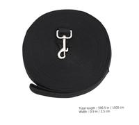 POPETPOP Correa de Entrenamiento para Mascotas Nylon Resistente con Cierre Metálico Seguro y Anilla D para Perros Gatos y Cachorros Color Negro