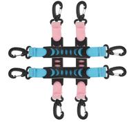 POPETPOP Correa para Llevar Botas de Patines de Hielo y Snowboard, 4 Piezas en Nylon Resistente, Color Rosa y Azul Claro, Equipo Portátil para Transporte Fácil en Deportes de Invierno