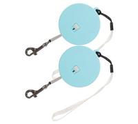 POPETPOP Correa Retráctil para Perros Pequeños y Mascotas Freno Mano, Material Plástico y Nylon Resistente, Adecuado para Vacaciones y Aventuras al Aire Libre, Pack de 2 Piezas