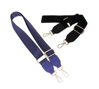 POPETPOP Correas de Repuesto Ajustables para Bolsos de Hombro 2 Piezas Azul y Negro Hebillas Metálicas Doradas Accesorio Desmontable para Bolso Bandolera Hombre y Mujer