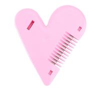 POPETPOP Cortador de Pelo Peine Doble para Mujeres y Niños, Plástico Rosa, Recorte de Flequillo y Reparación de Puntas Abiertas, Herramienta de Autoservicio