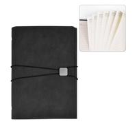 POPETPOP Cuaderno A5 de Negocios con 3 Pliegues, Cuero Sintético Pu, Bloc de Notas con Soporte para Bolígrafo y Correa, Adecuado para Journaling y Dibujos en Graduaciones